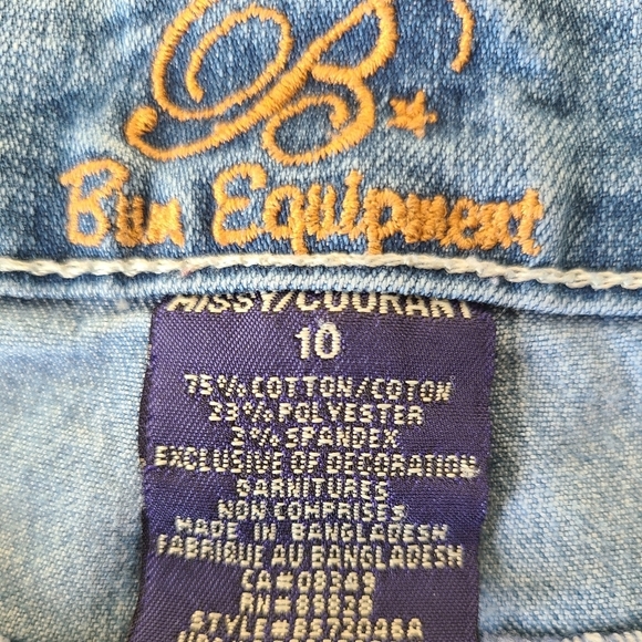 BUM Equipment vintage  mid rise flare boot cut denim jeans, sz 10 - Picture 6 of 8